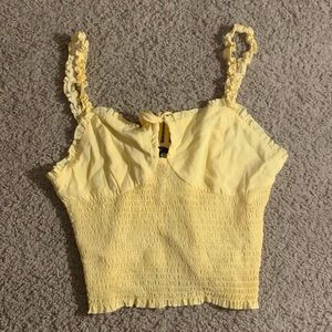 Forever 21 Yellow Crop Top
